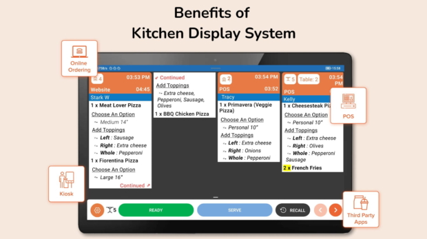 restaurant pos with kitchen display system