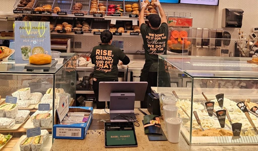 bagel market using vouch pos loyalty