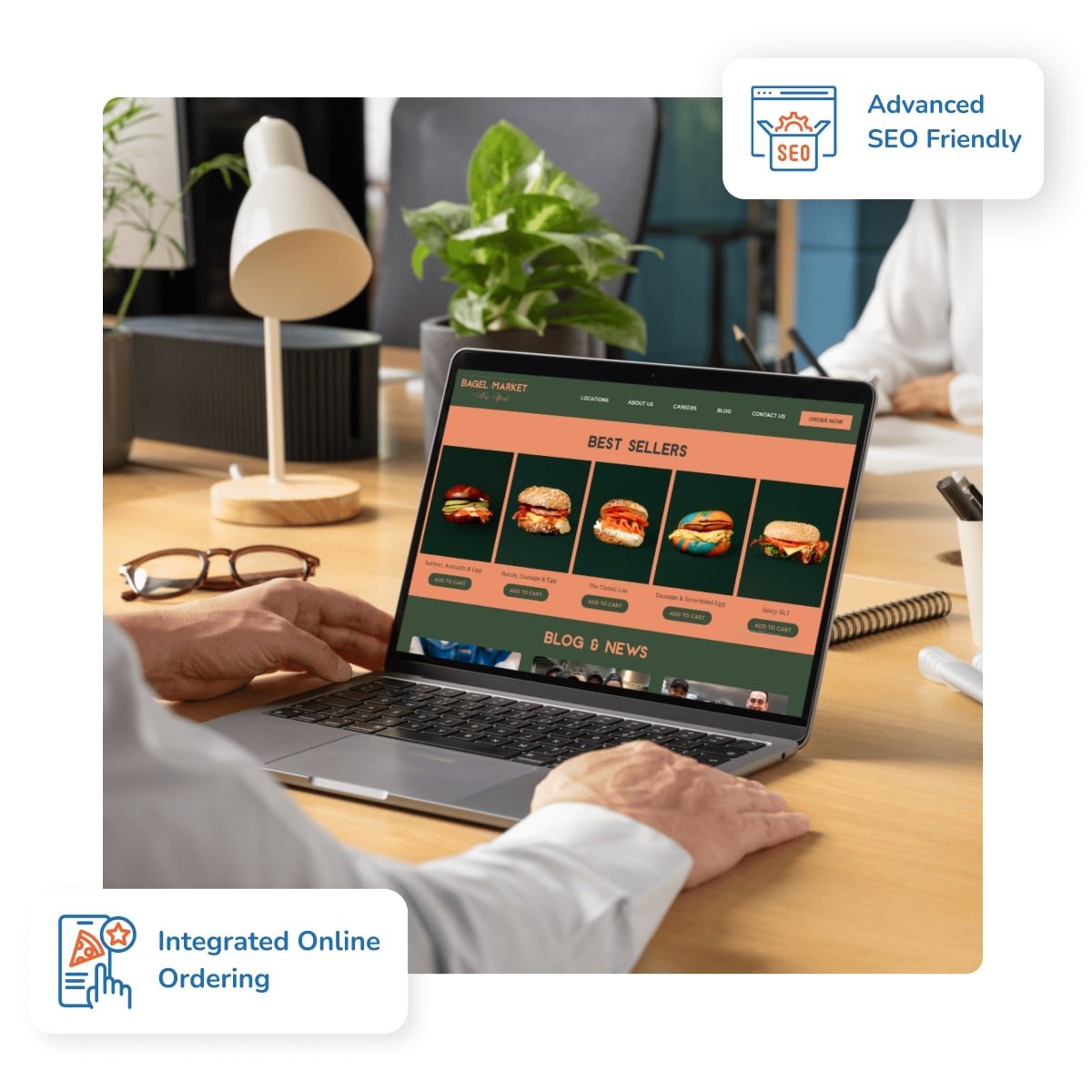 integrated online ordering restaurant website