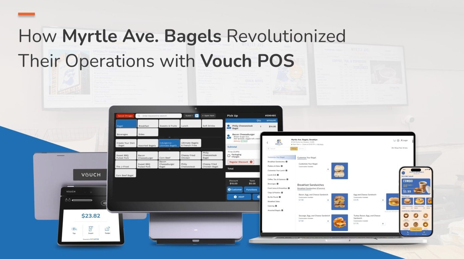 ny bagel store transform cash register to vouch pos