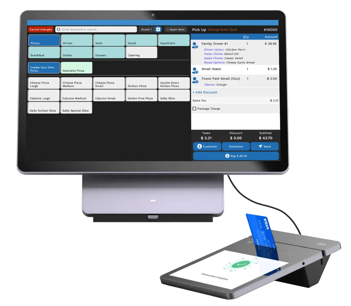 salty tomato pizzeria using vouch pos terminal